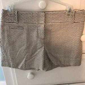 Black and white loft dress shorts
